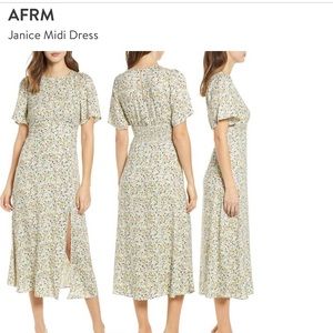 afrm floral midi dress